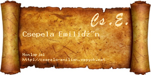 Csepela Emilián névjegykártya